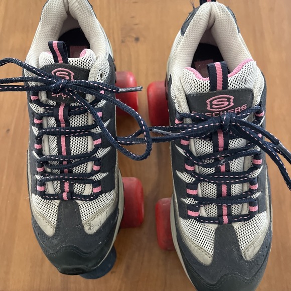 Skechers Sport 4 Wheelers Roller Skates Navy Hot Pink Women's 1910-NVHP Sz 8.5 - Picture 3 of 7